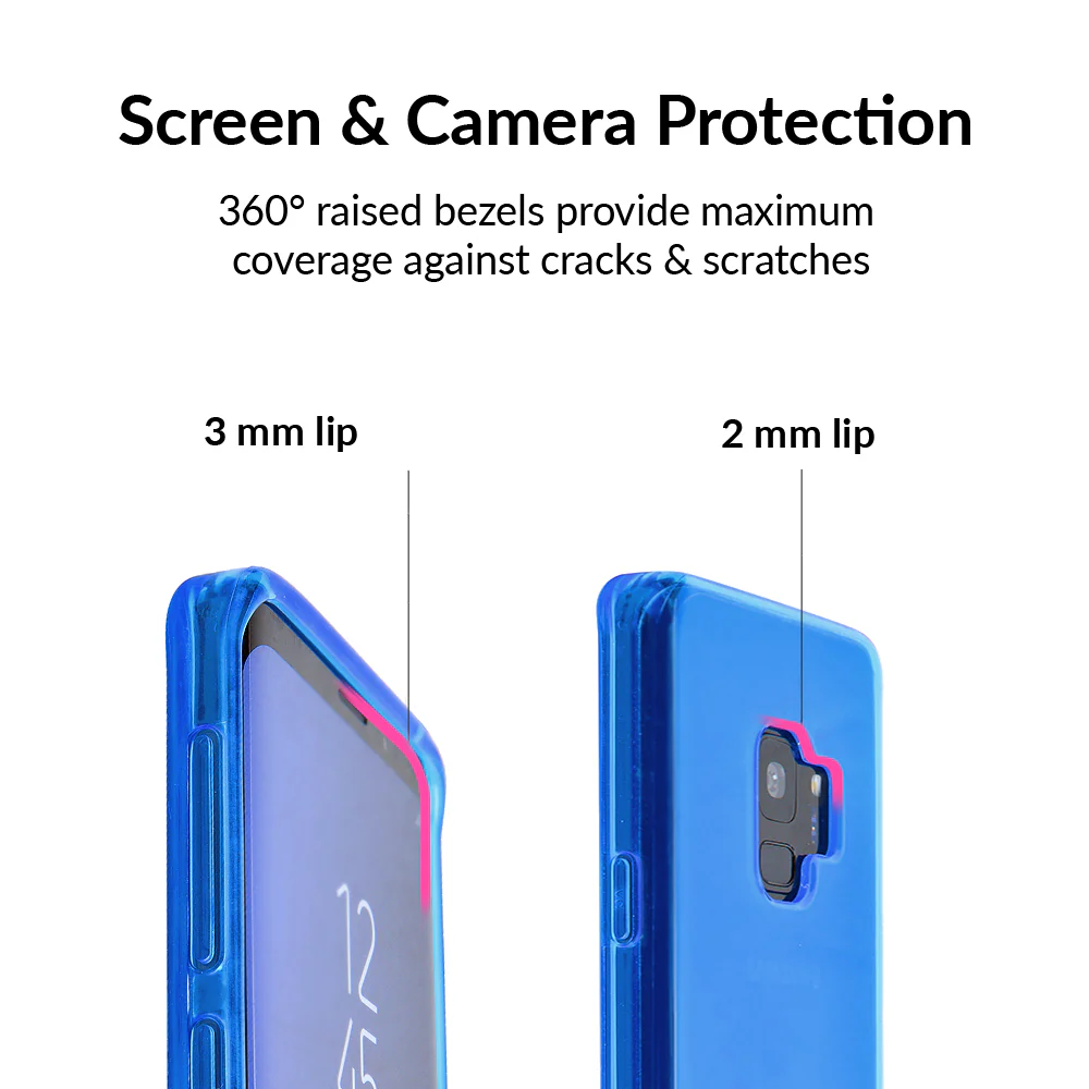 Neon Blue Clear Samsung Case - Image 21