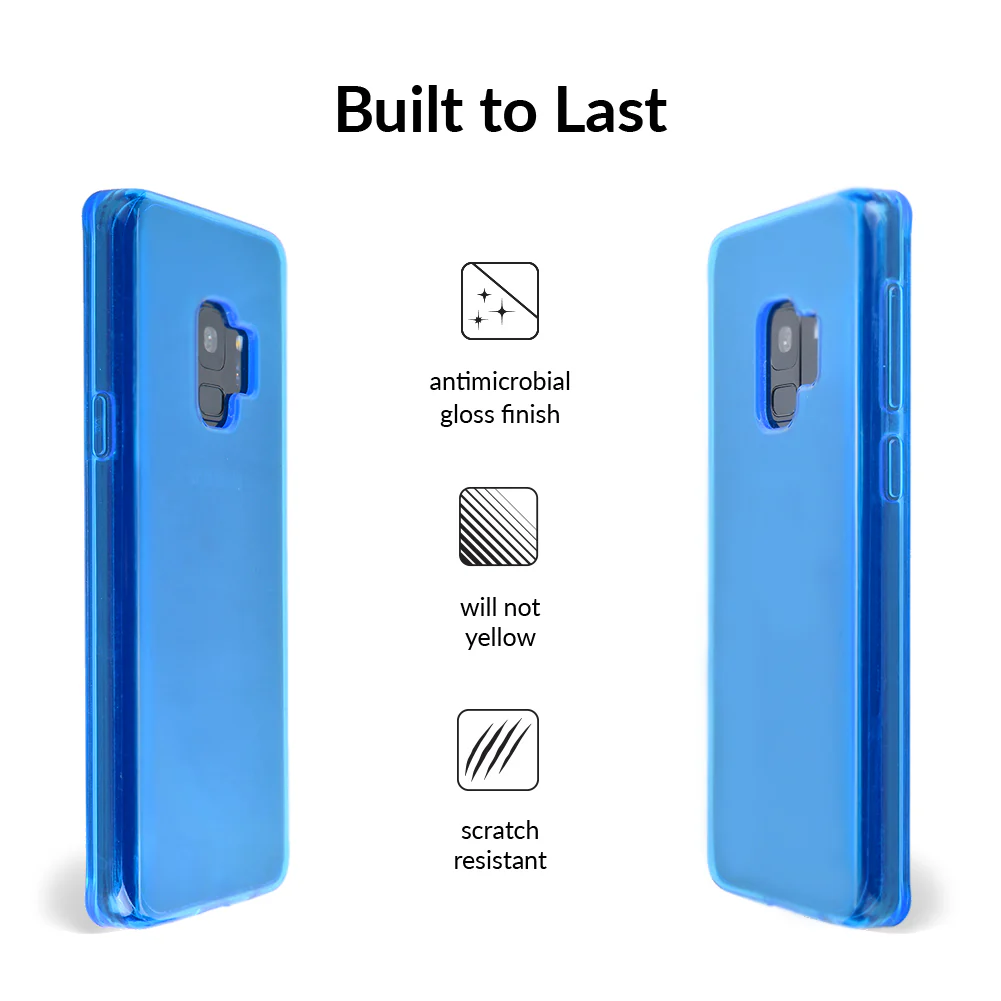 Neon Blue Clear Samsung Case - Image 23