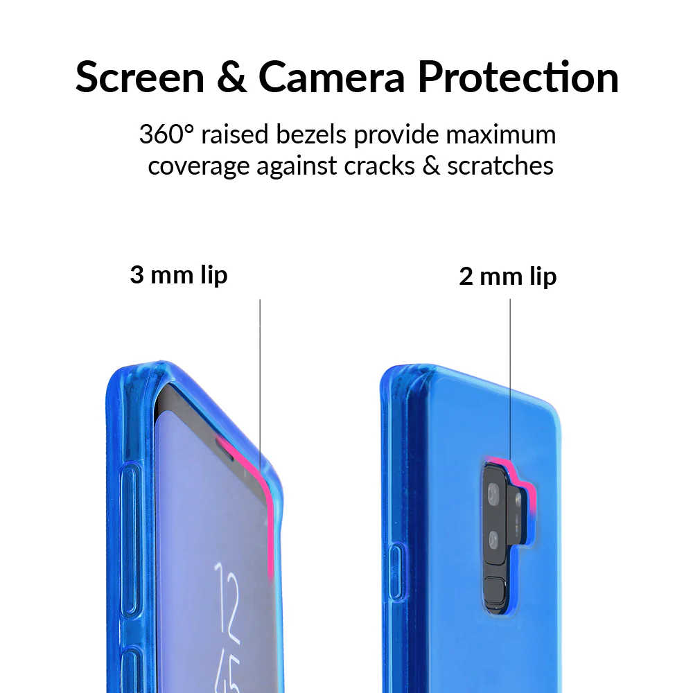 Neon Blue Clear Samsung Case - Image 27