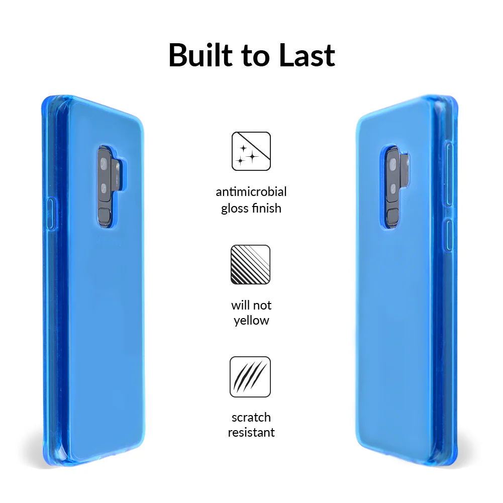 Neon Blue Clear Samsung Case - Image 29