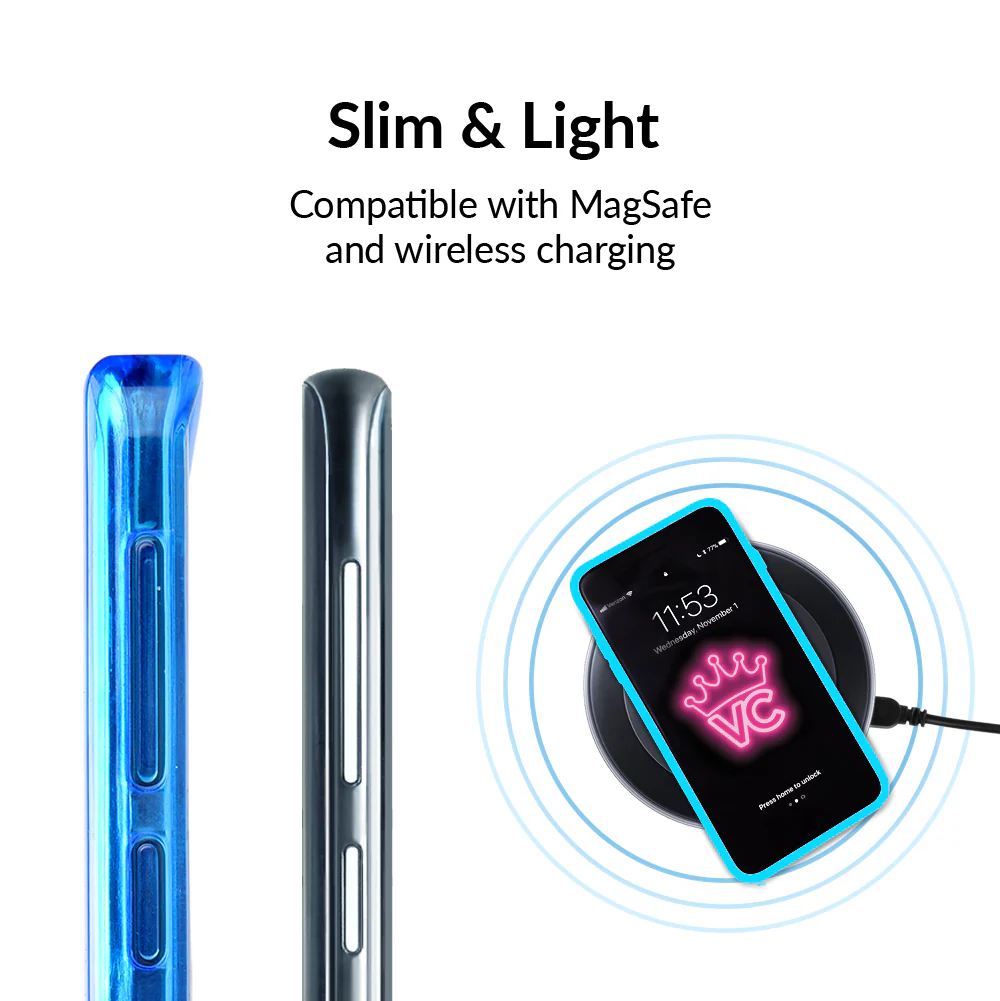 Neon Blue Clear Samsung Case - Image 30