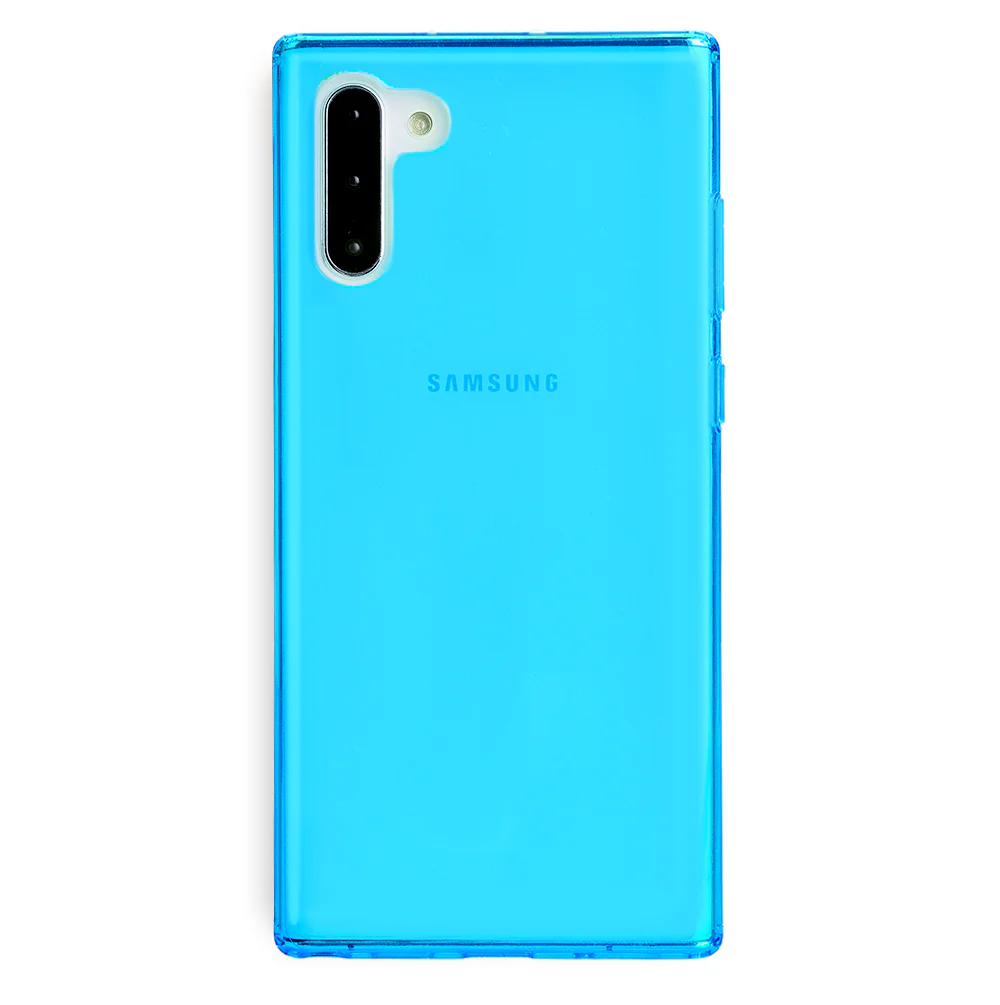 Neon Blue Clear Samsung Case - Image 31