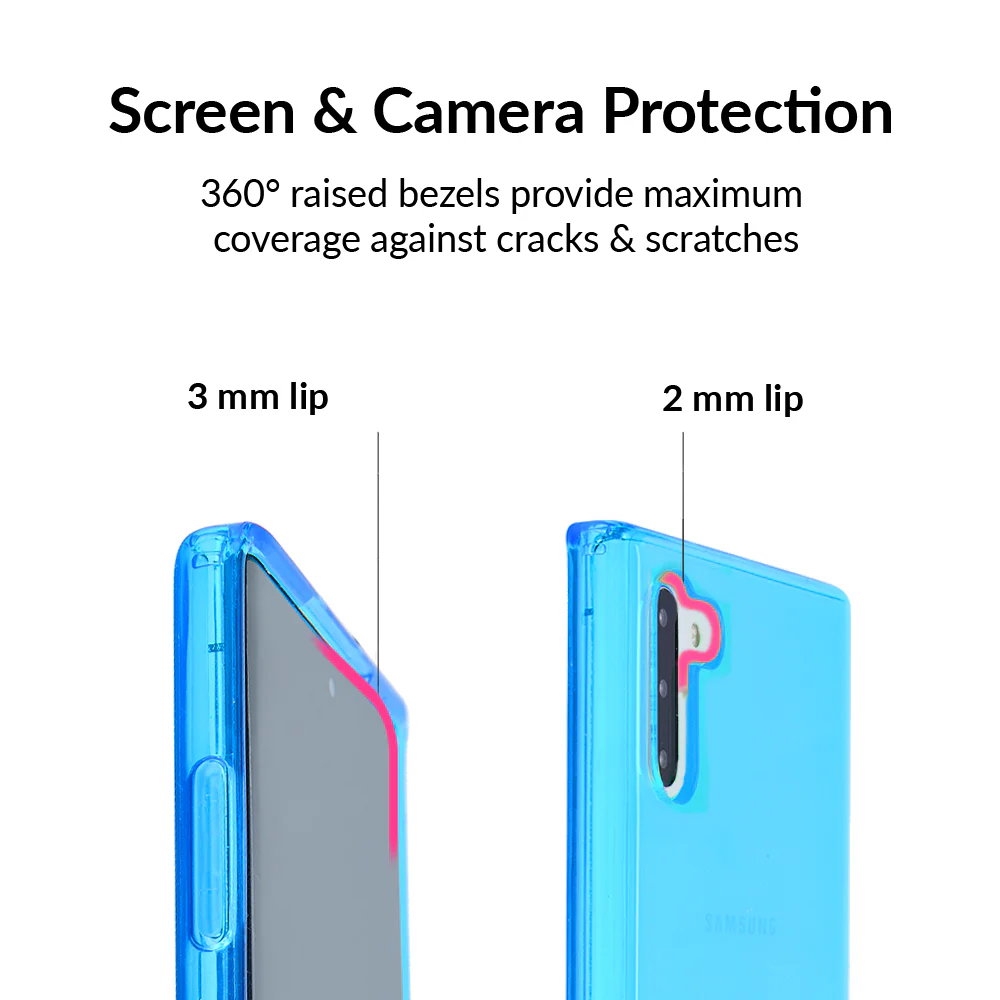 Neon Blue Clear Samsung Case - Image 33