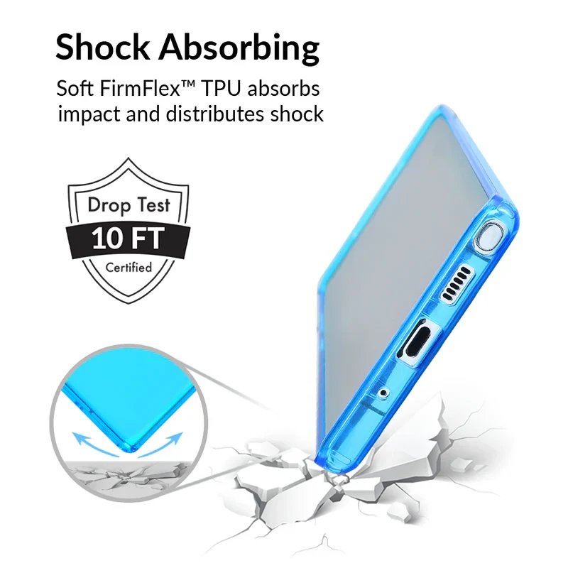 Neon Blue Clear Samsung Case - Image 34