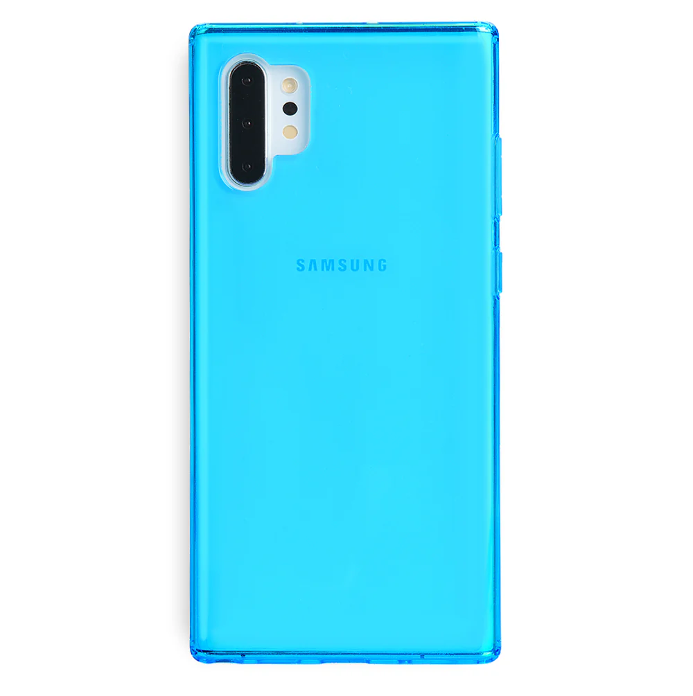 Neon Blue Clear Samsung Case - Image 37