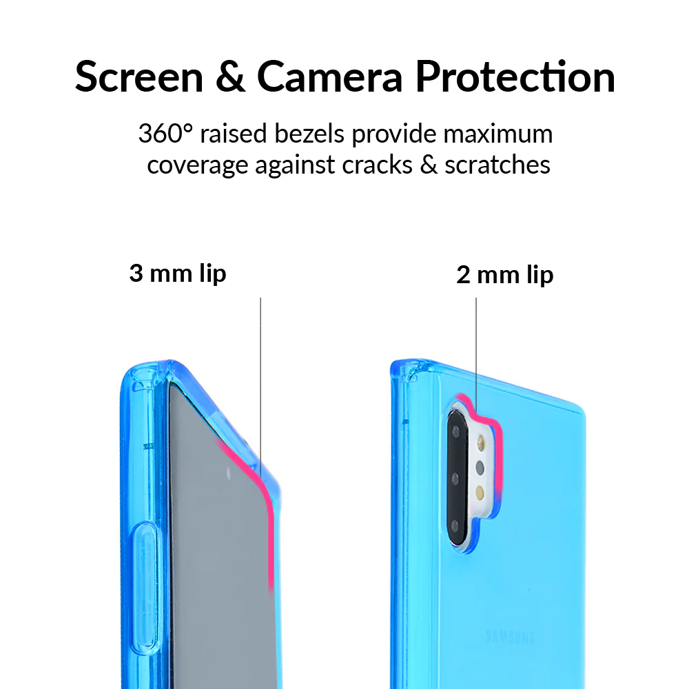 Neon Blue Clear Samsung Case - Image 39