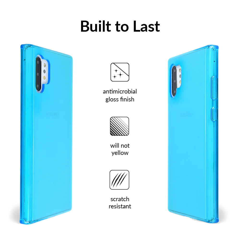 Neon Blue Clear Samsung Case - Image 41