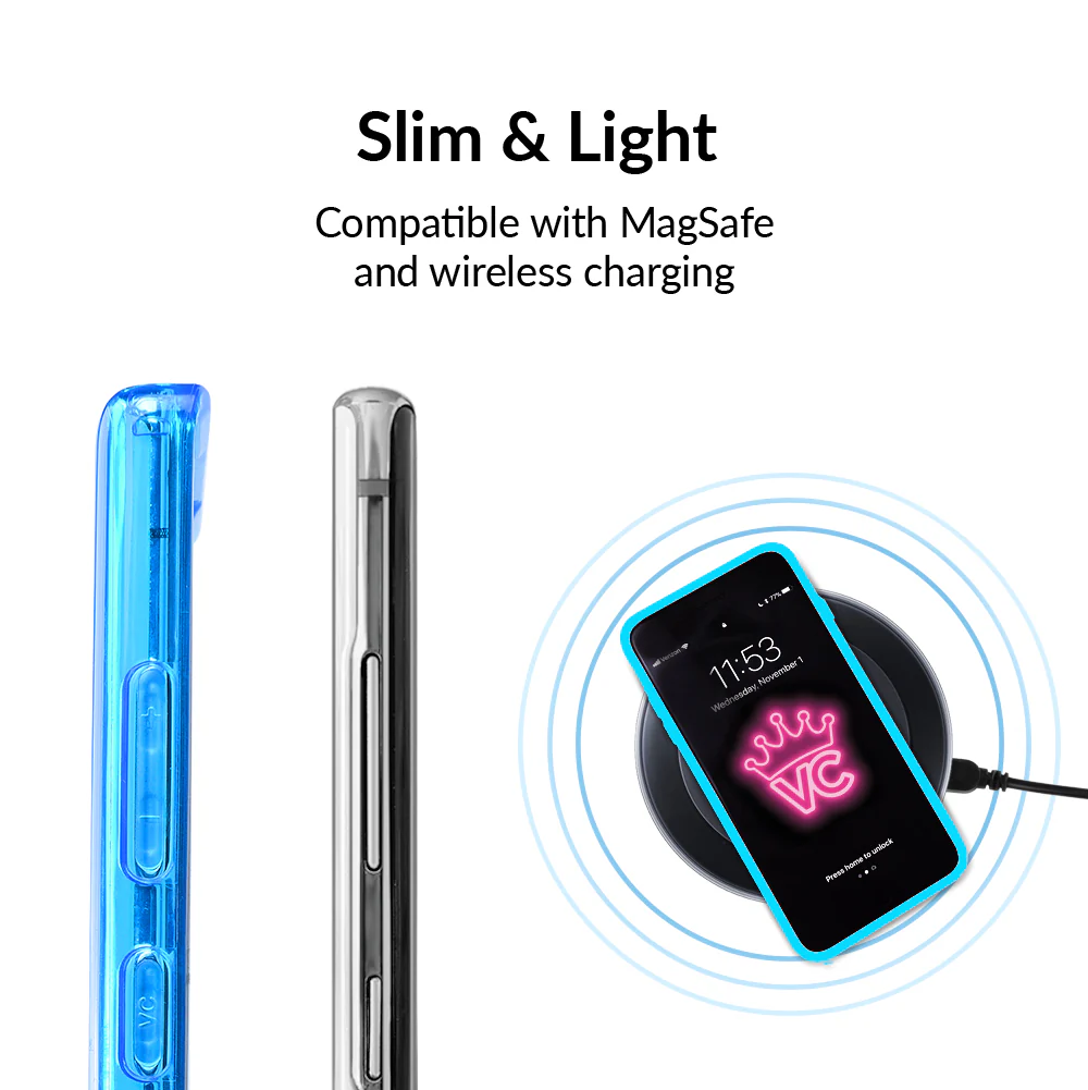 Neon Blue Clear Samsung Case - Image 42