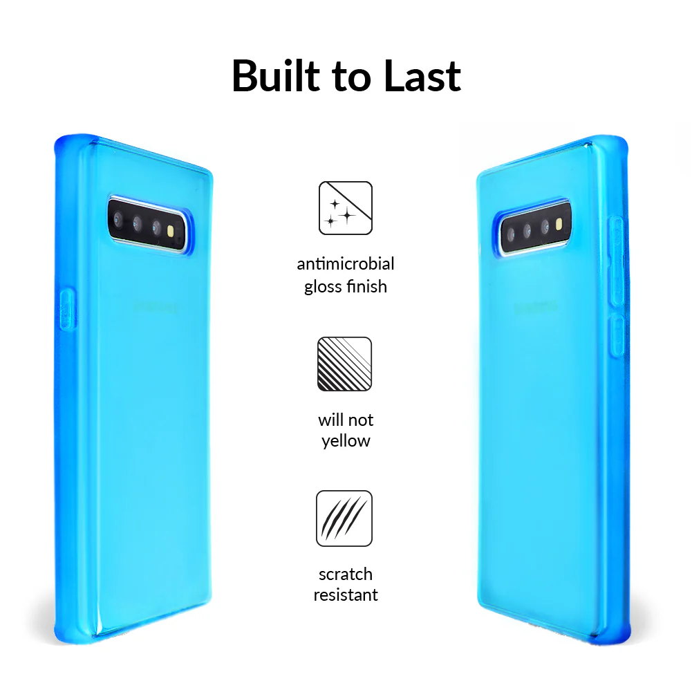 Neon Blue Clear Samsung Case - Image 47