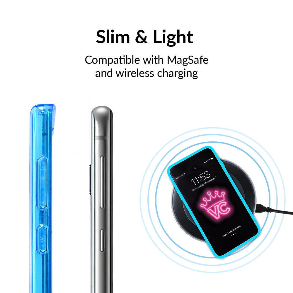 Neon Blue Clear Samsung Case - Image 48
