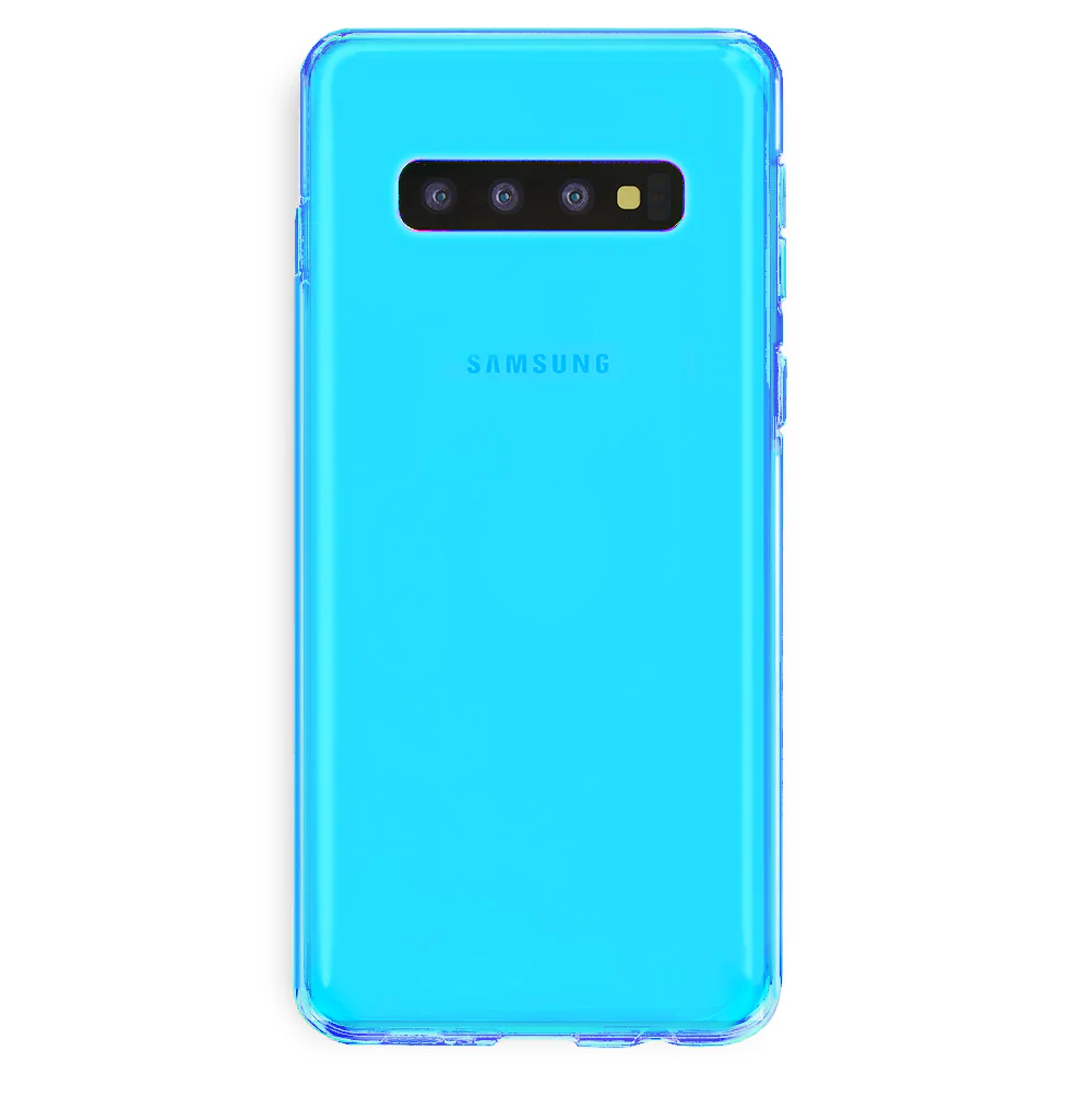 Neon Blue Clear Samsung Case - Image 49