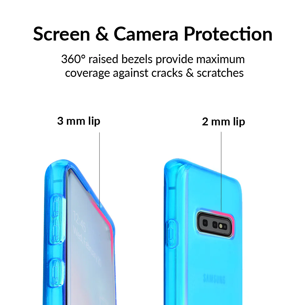 Neon Blue Clear Samsung Case - Image 57