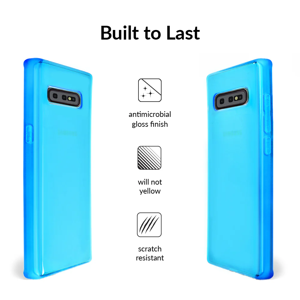 Neon Blue Clear Samsung Case - Image 59