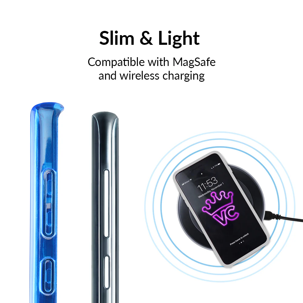 Neon Blue Clear Samsung Case - Image 6