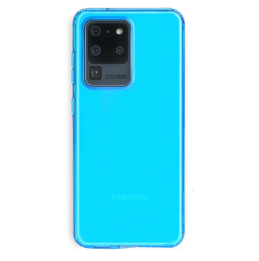 Neon Blue Clear Samsung Case - Image 61