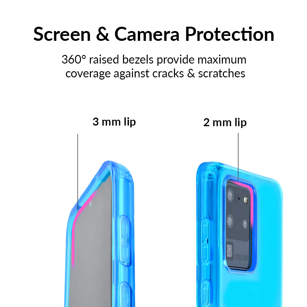 Neon Blue Clear Samsung Case - Image 63