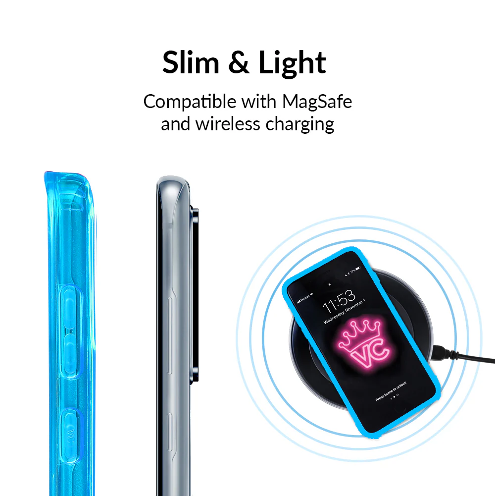 Neon Blue Clear Samsung Case - Image 66
