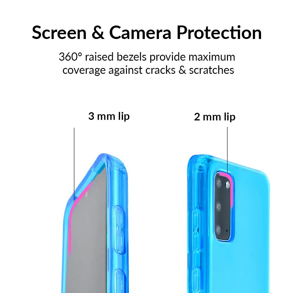 Neon Blue Clear Samsung Case - Image 9