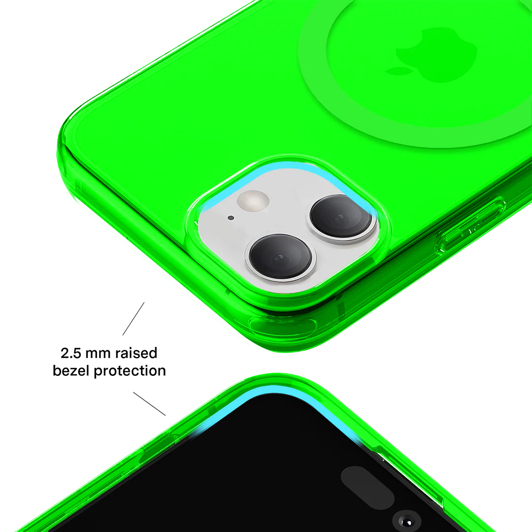 Neon Green Clear iPhone Case - Image 133