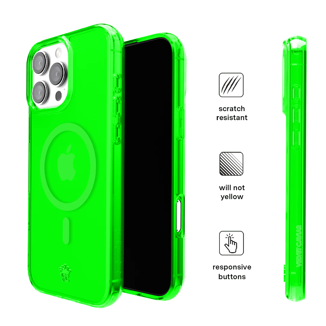 Neon Green Clear iPhone Case - Image 148