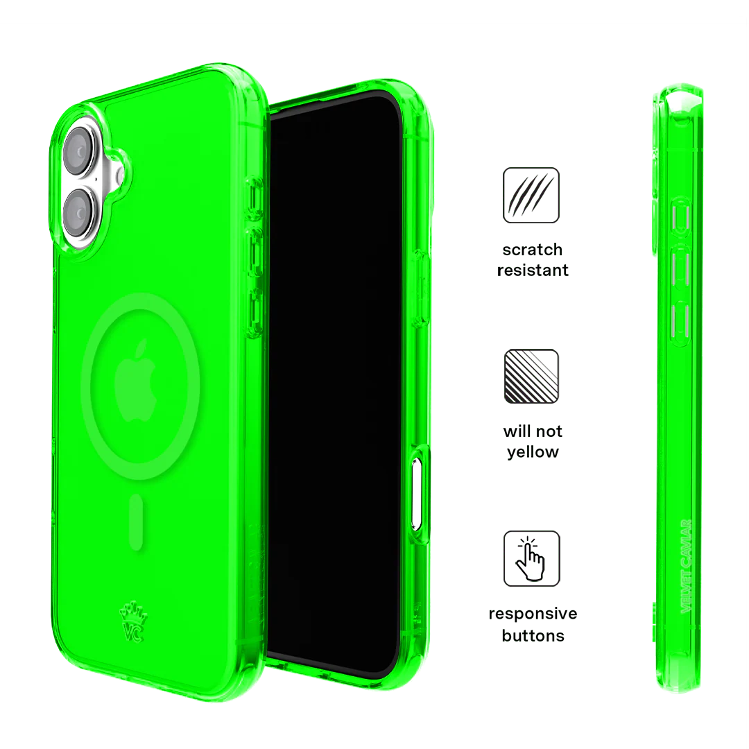 Neon Green Clear iPhone Case - Image 160