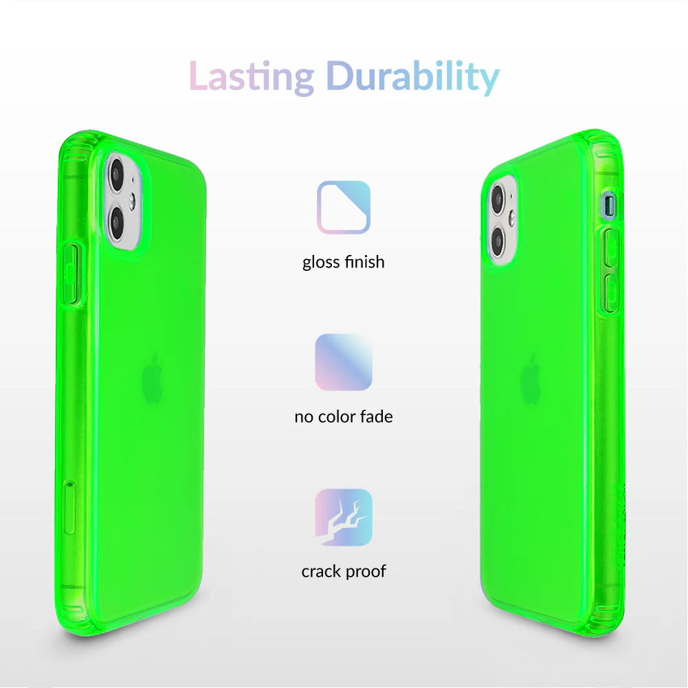 Neon Green Clear iPhone Case - Image 21