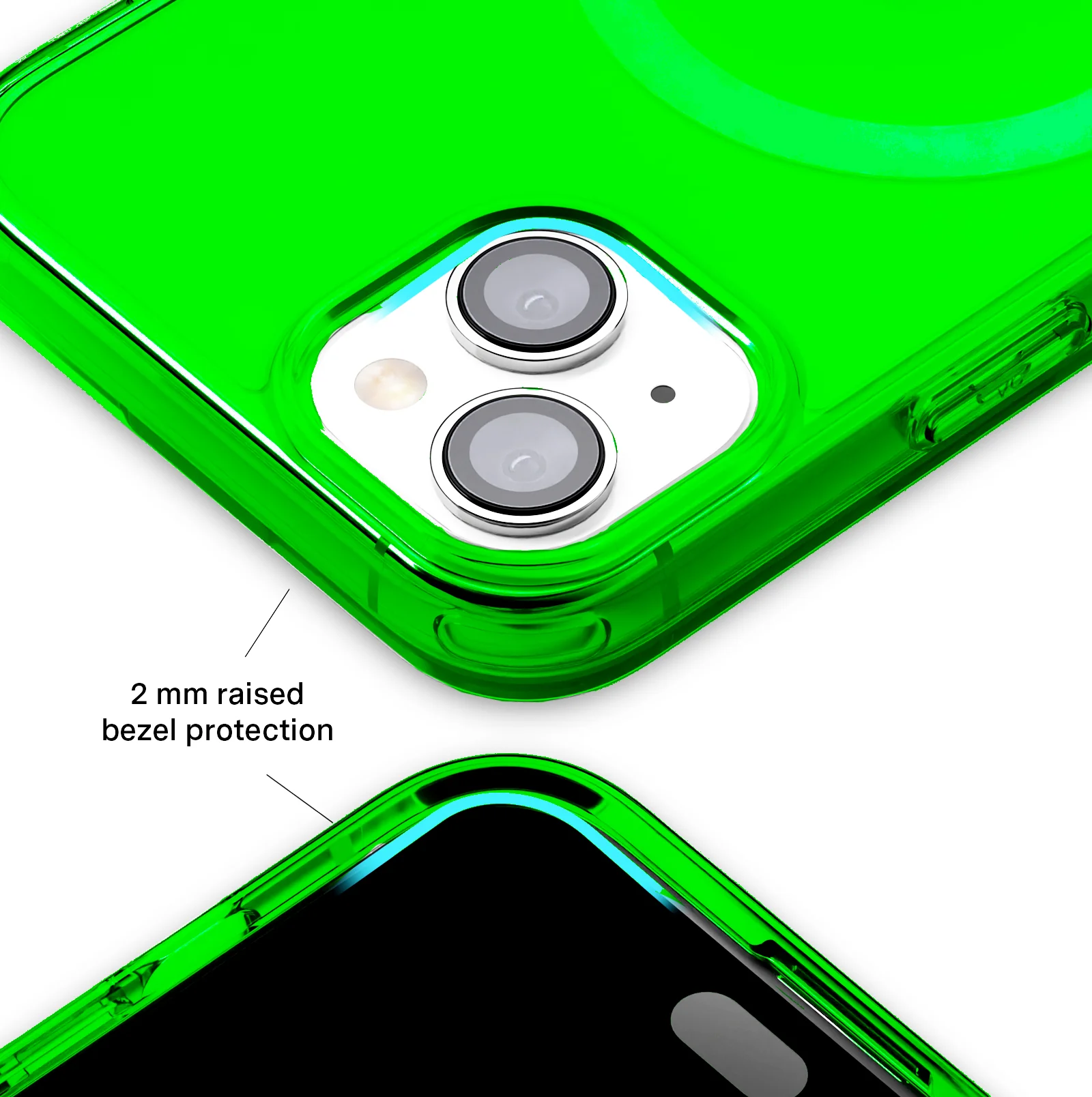 Neon Green Clear iPhone Case - Image 61