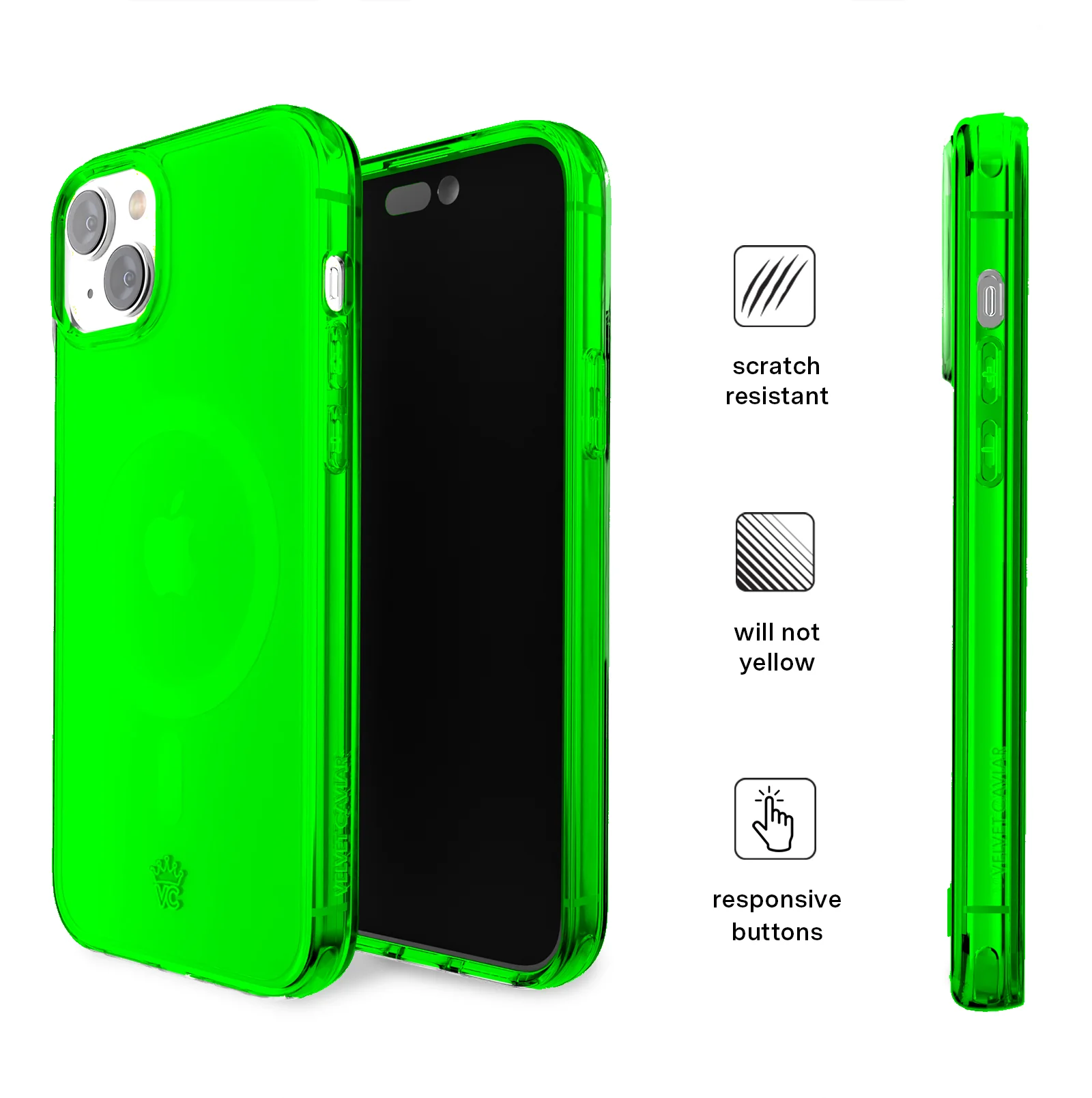 Neon Green Clear iPhone Case - Image 64