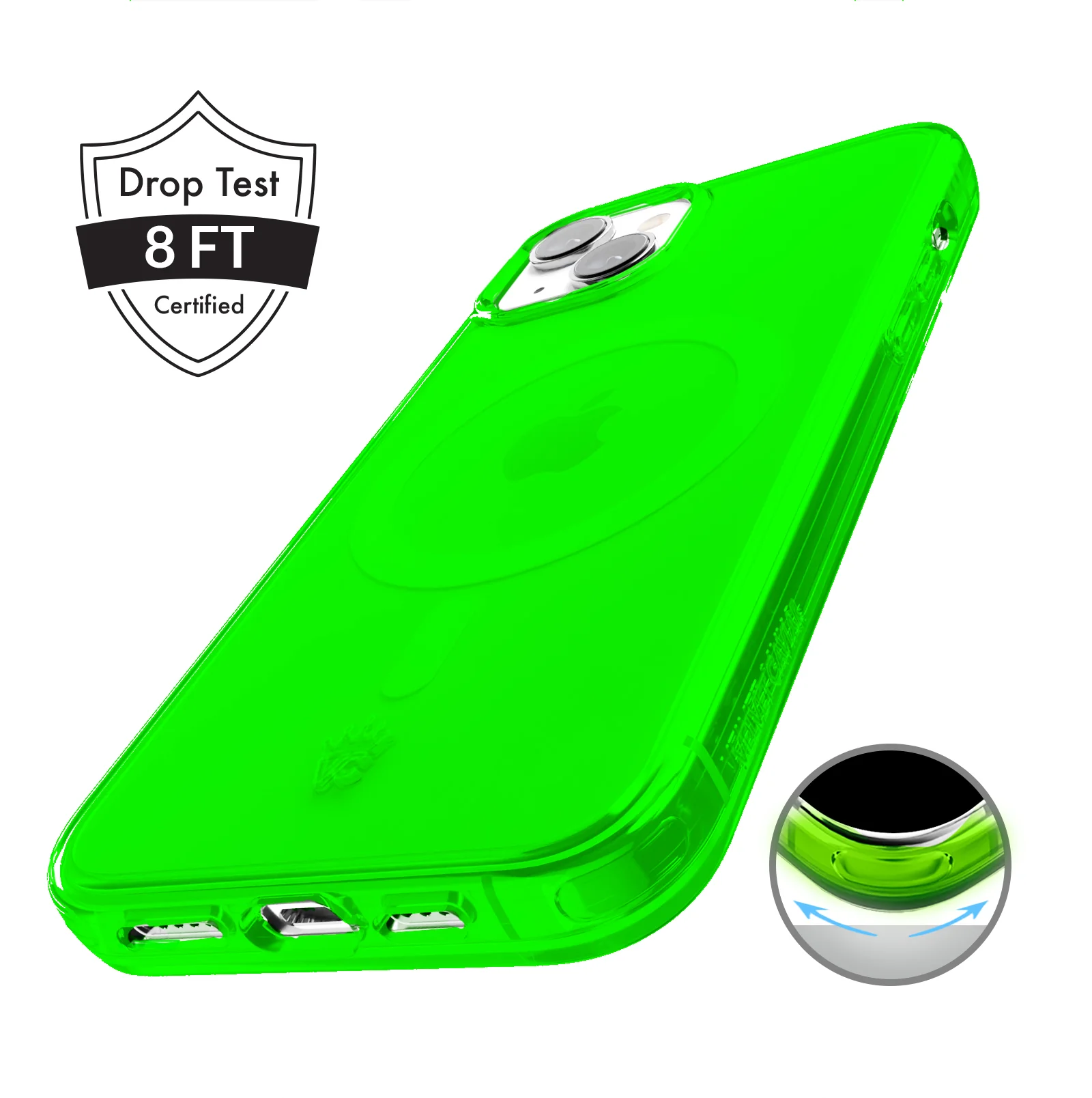 Neon Green Clear iPhone Case - Image 69