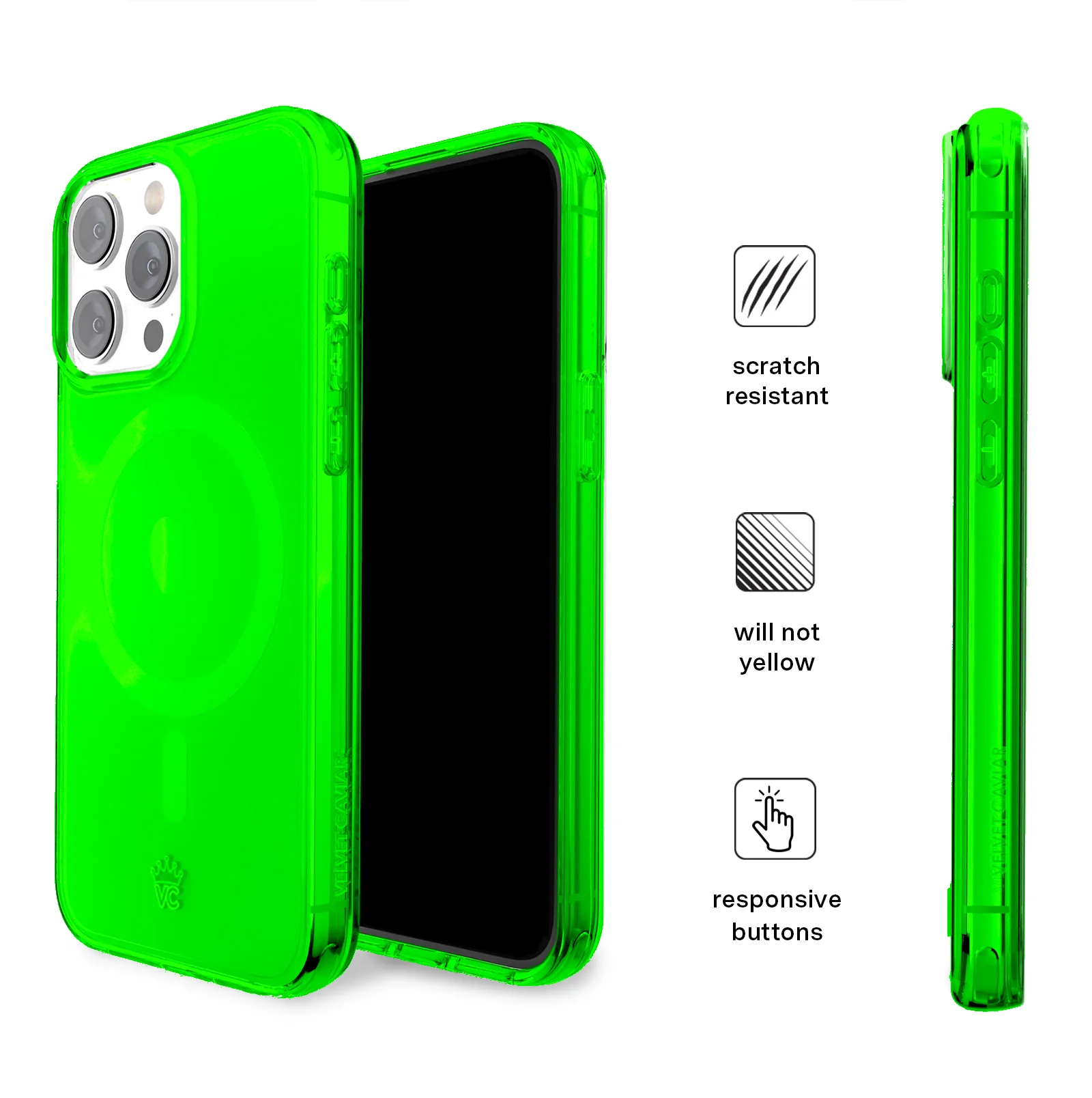 Neon Green Clear iPhone Case - Image 76