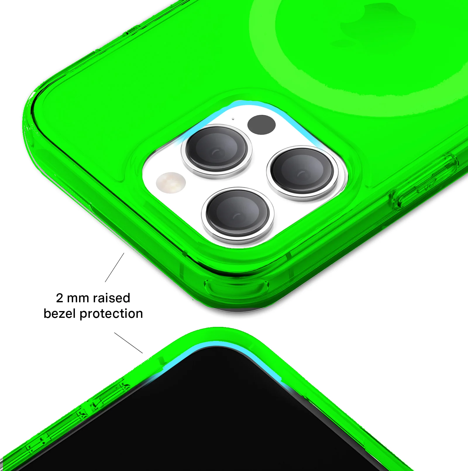 Neon Green Clear iPhone Case - Image 79