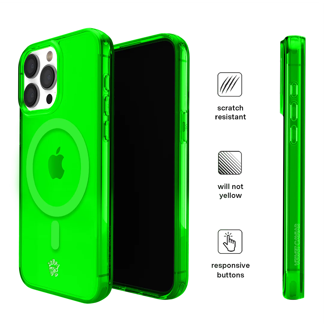 Neon Green Clear iPhone Case - Image 94