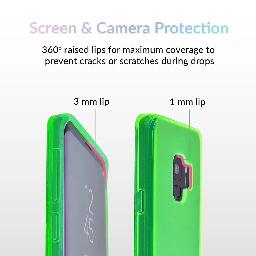 Neon Green Clear Samsung Case - Image 3