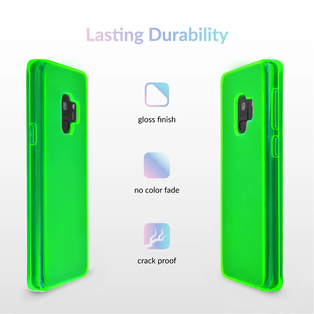 Neon Green Clear Samsung Case - Image 5