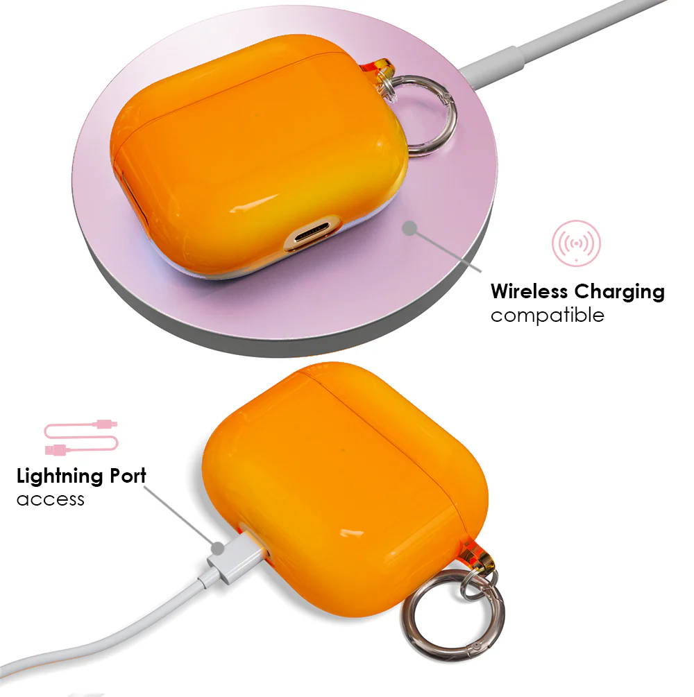 Neon Orange AirPod Case - Image 13