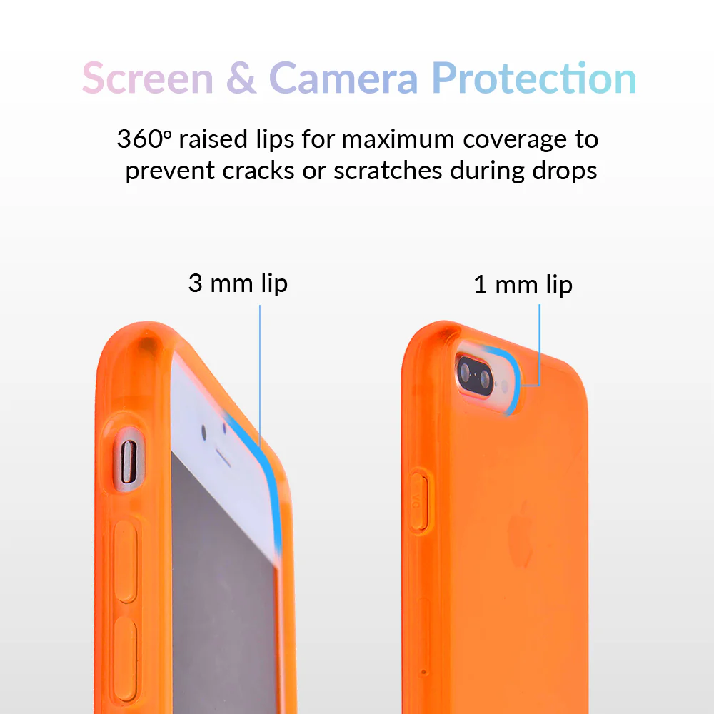 Neon Orange Clear iPhone Case - Image 10