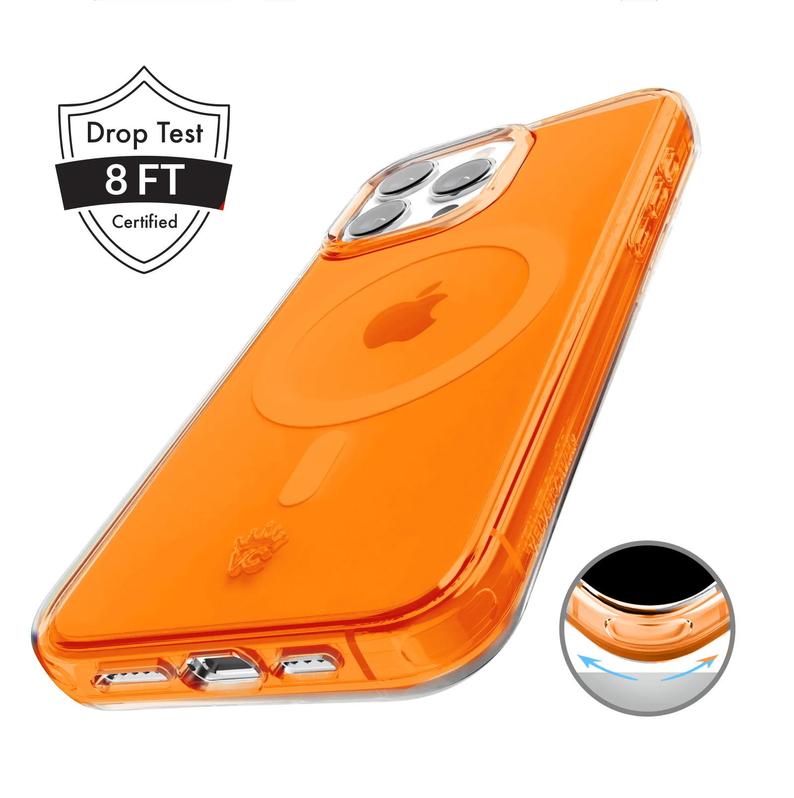 Neon Orange Clear iPhone Case - Image 104