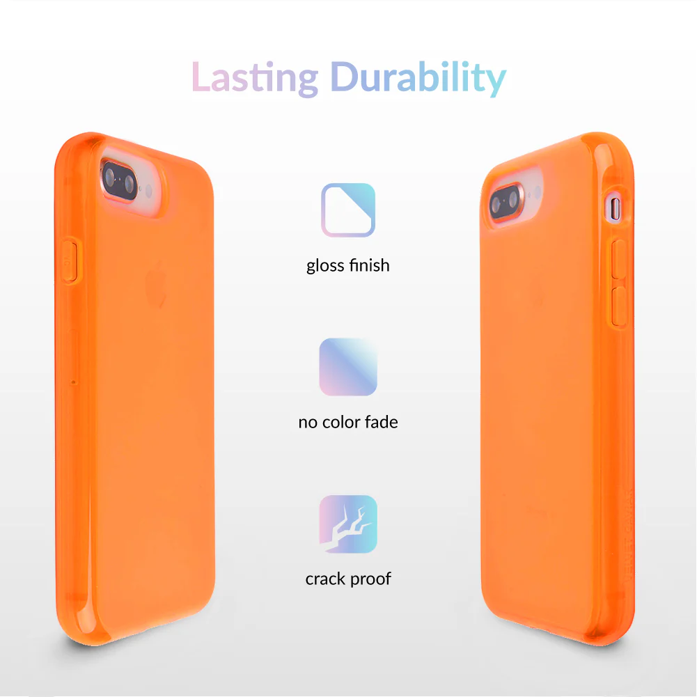 Neon Orange Clear iPhone Case - Image 12
