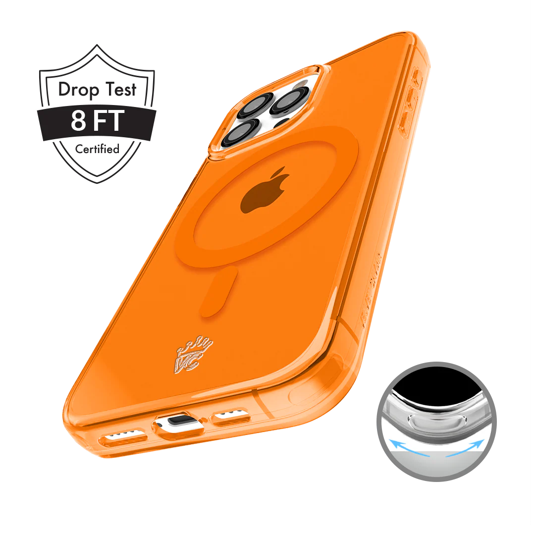 Neon Orange Clear iPhone Case - Image 128