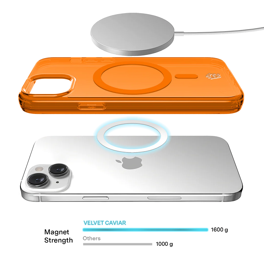 Neon Orange Clear iPhone Case - Image 133