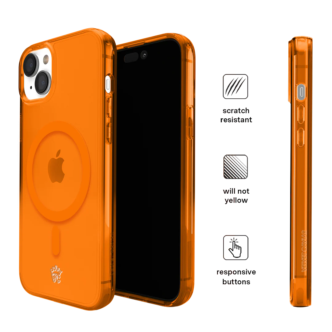 Neon Orange Clear iPhone Case - Image 141