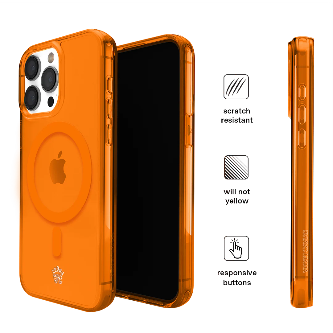 Neon Orange Clear iPhone Case - Image 147