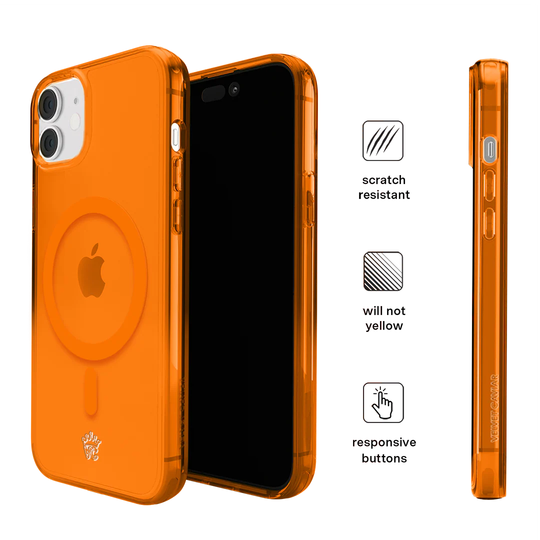 Neon Orange Clear iPhone Case - Image 153
