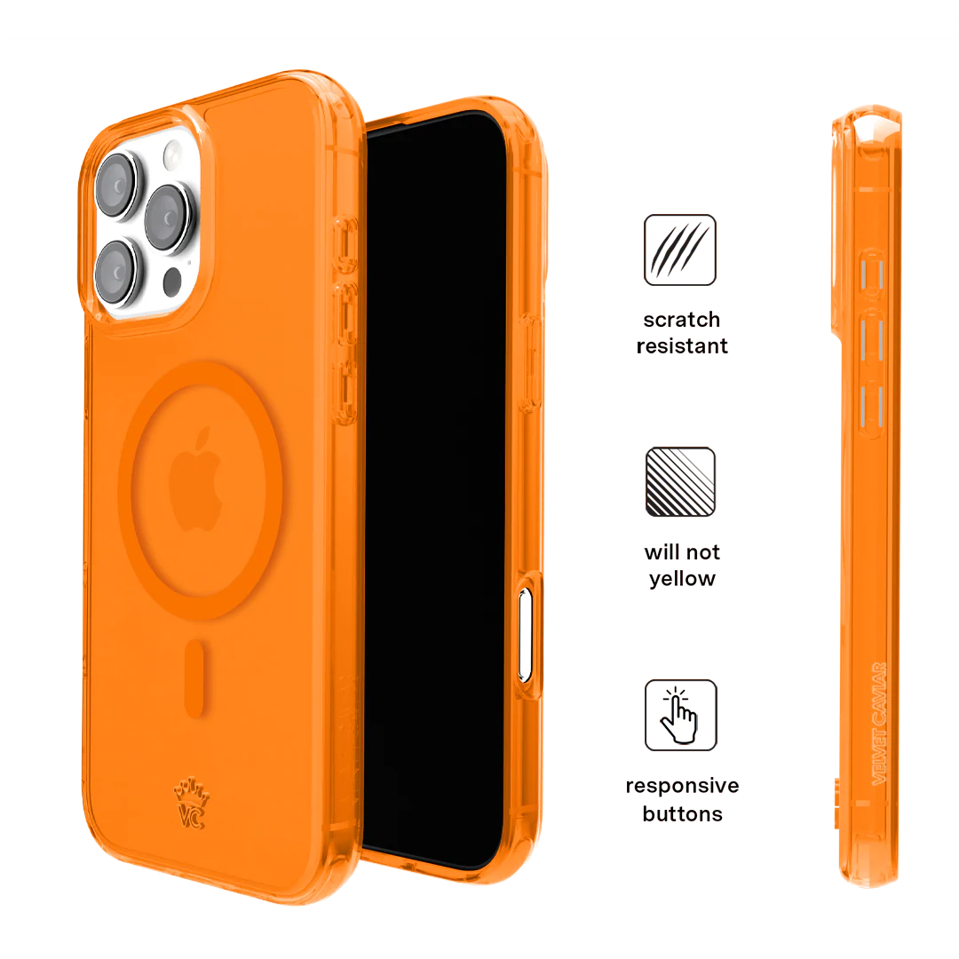Neon Orange Clear iPhone Case - Image 159