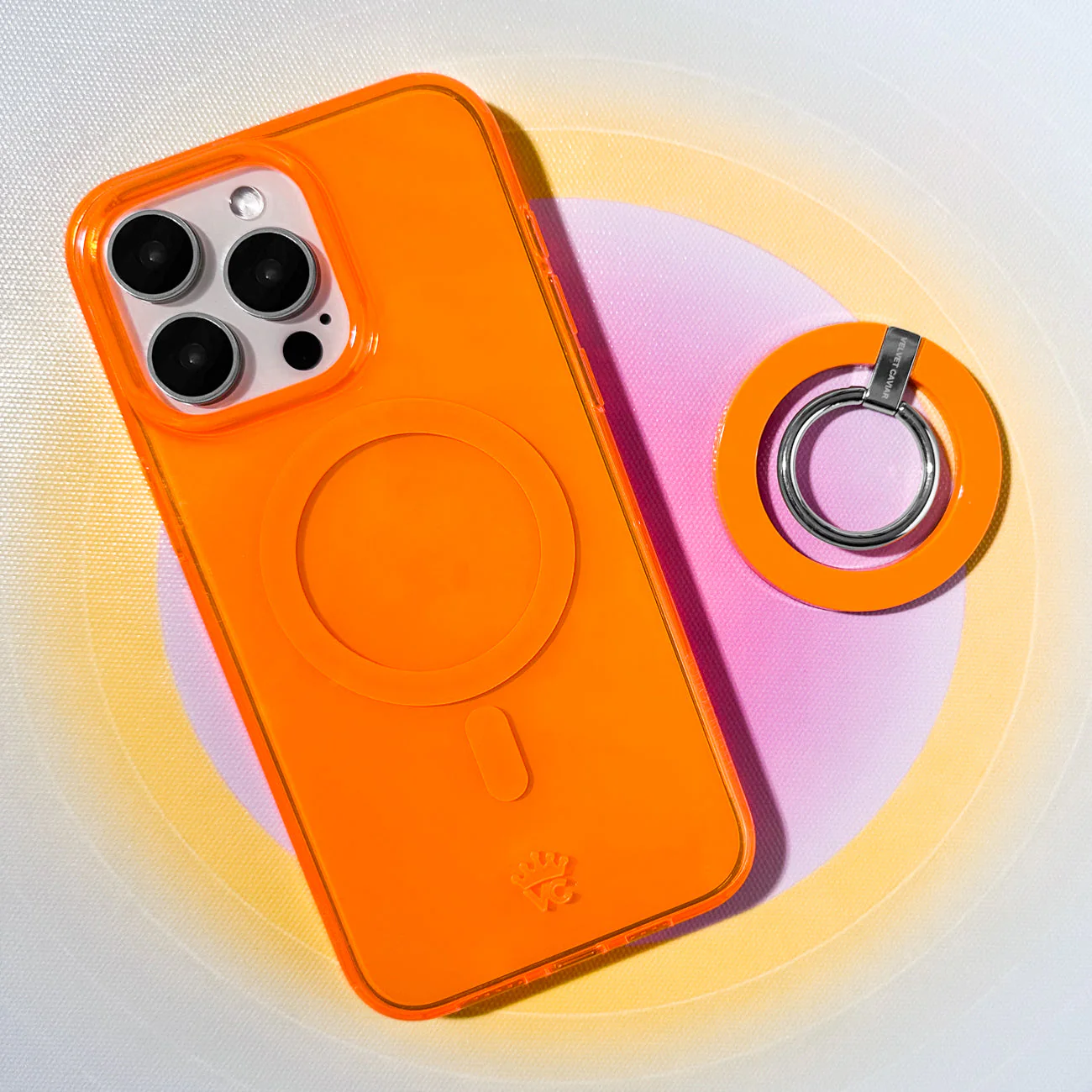 Neon Orange Clear iPhone Case - Image 161