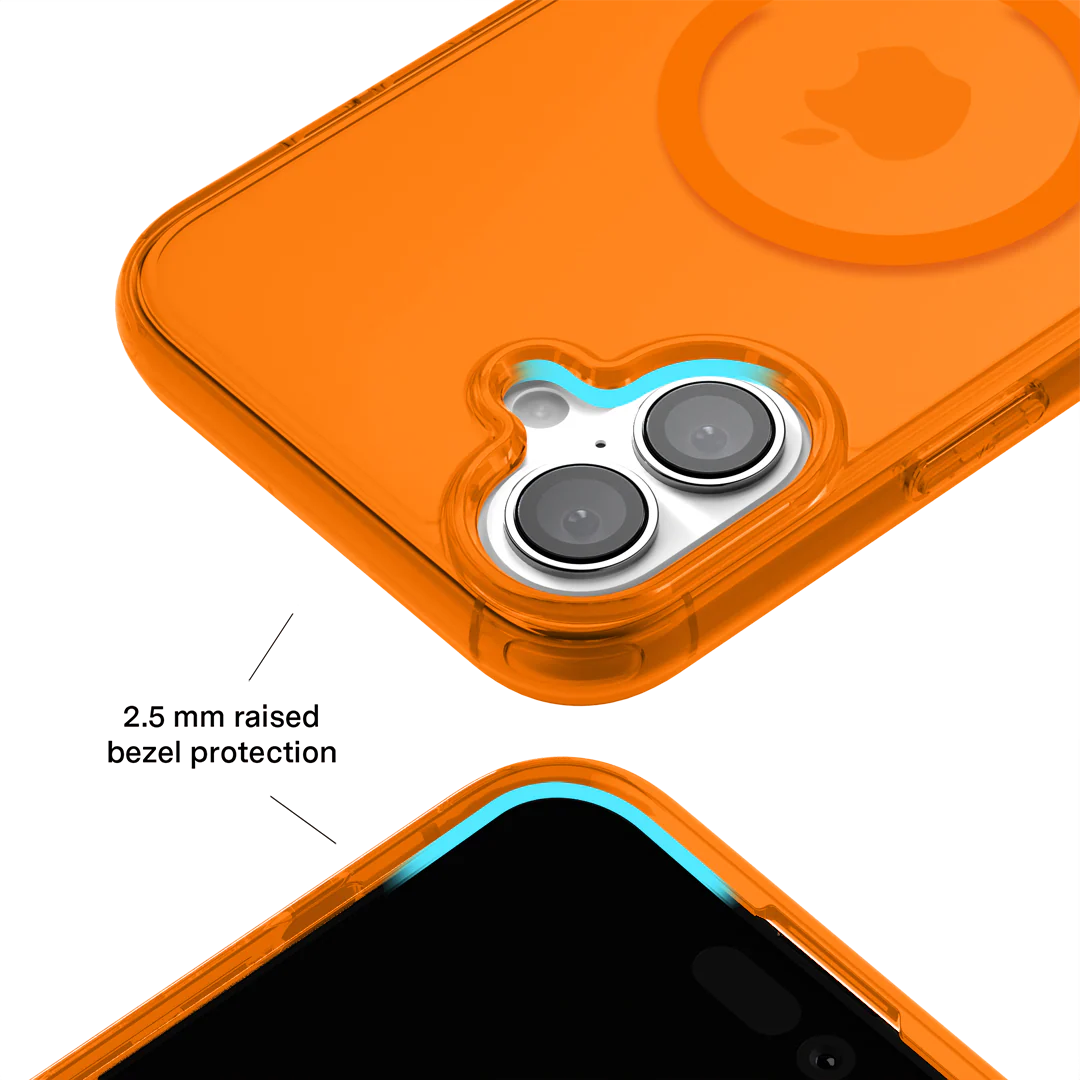 Neon Orange Clear iPhone Case - Image 174