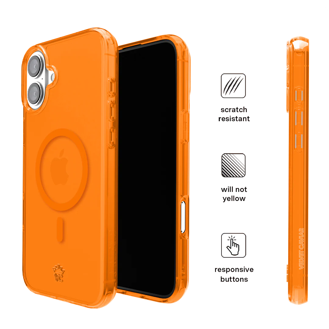 Neon Orange Clear iPhone Case - Image 177
