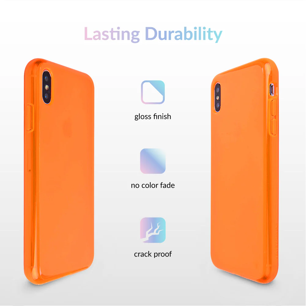 Neon Orange Clear iPhone Case - Image 19