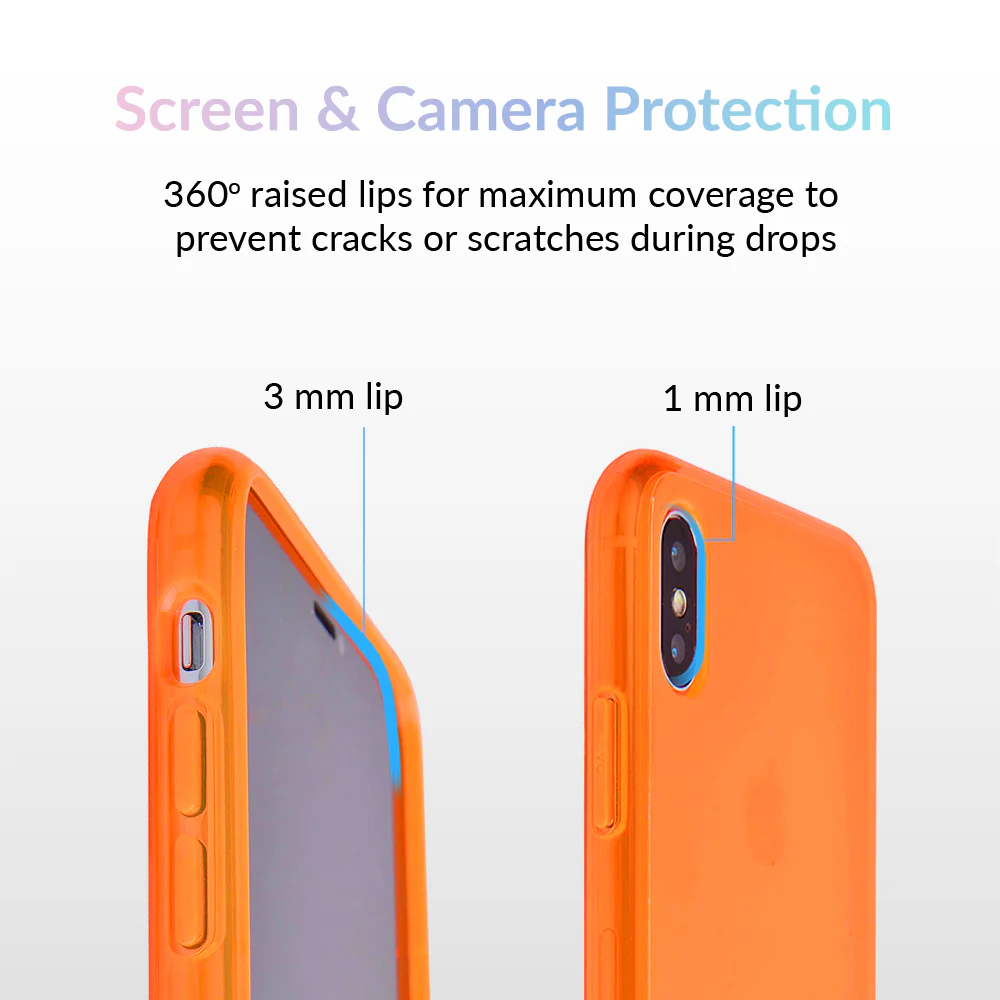 Neon Orange Clear iPhone Case - Image 24