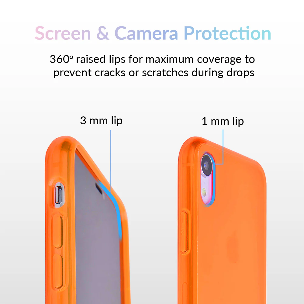 Neon Orange Clear iPhone Case - Image 31